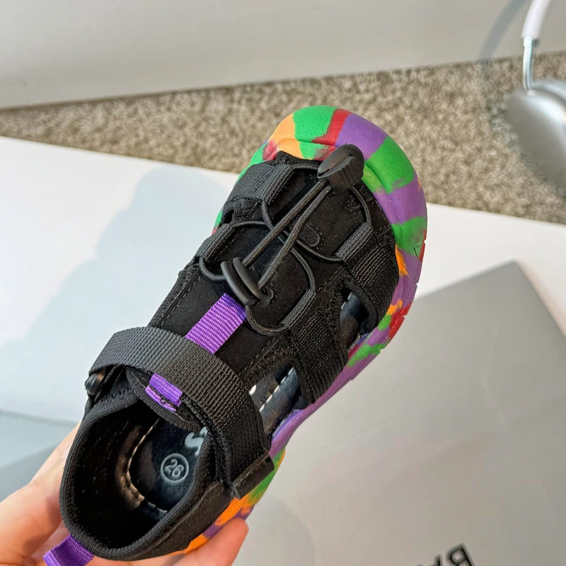 Summer Children Sports Sandals Baby Anti-kick Cool Sandals Boys Handsome Camouflage Creek Tracing Shoes Girls Buckle
