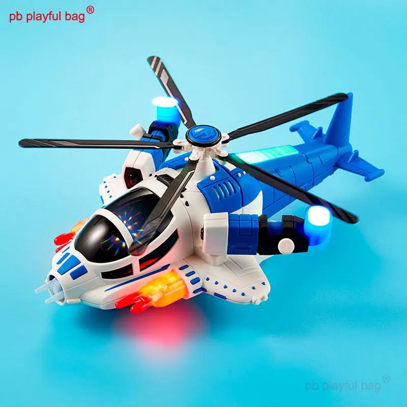 

PB Playful Bag Electric armed fighter Deformable aircraft 360 degree rotating acoustooptic music Children's Toys gift VG35
