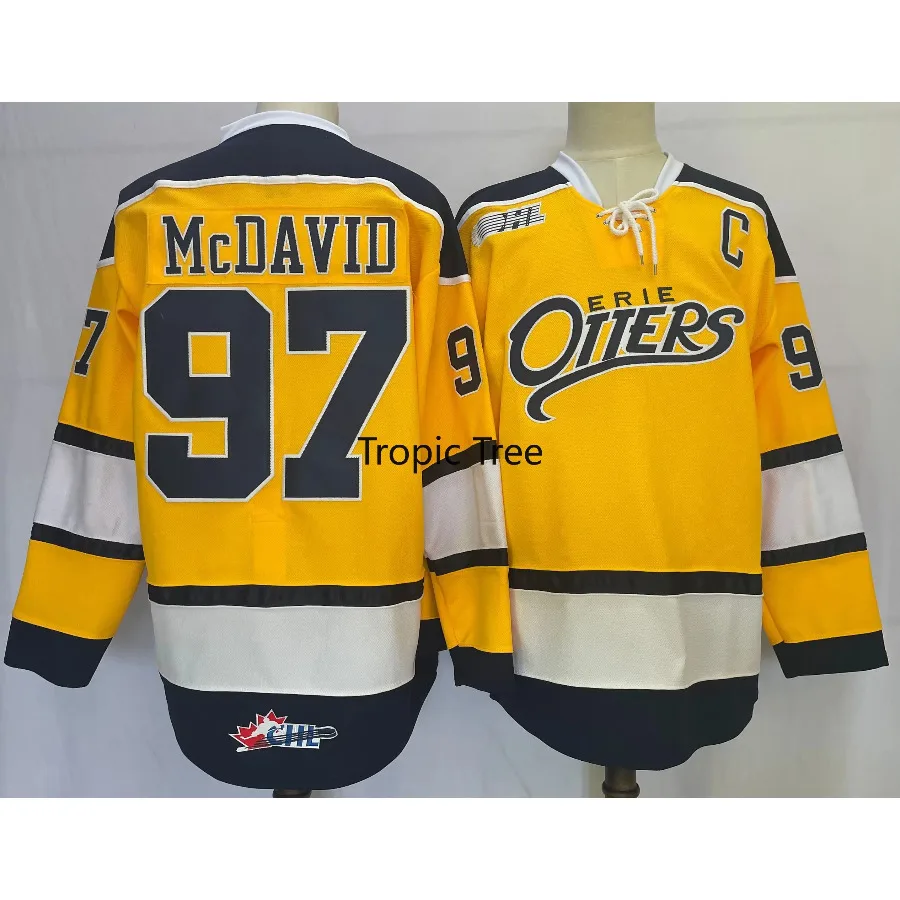 Ice Hockey Jerseys Connor McDavid Jersey 97 Canada Edmonton Ice Hockey Jerseys Sport Sweater All Stitched Letters Numbers Us Mens Size S-XXXL