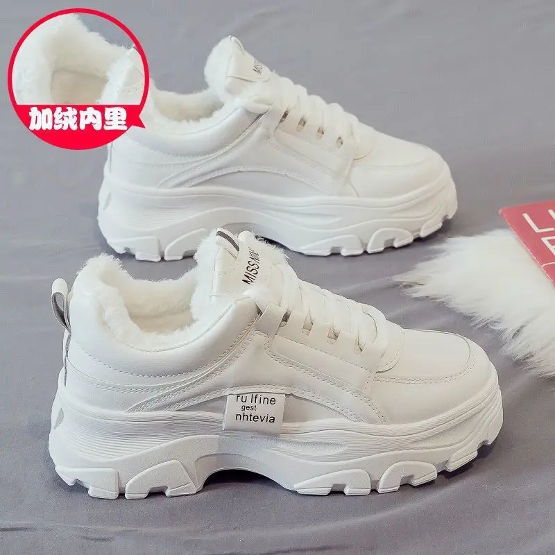 Hot Sales 2023 New Father Shoes in Autumn and Winter Increase Thick Sole Small White Shoes Female Leisure Shoes Women Sneakers