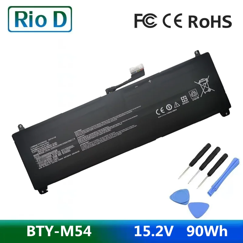 Bateria de Substituição do Portátil 15.2v 90wh 5922mah Apto para Msi Creator Z16-a11u A11ue A11uet Ms1571 925qa054h Bty-m54
