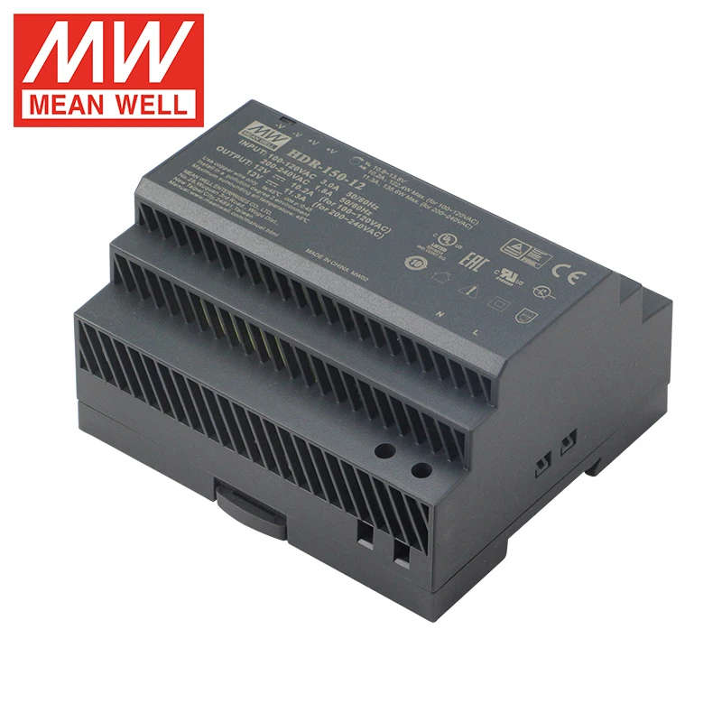 Média Well-hdr150 Comutação de Alimentação Driver Led Trilho Din 12 v 24 v 48v