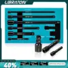 Libraton 9Pcs Wobble Socket Extensions Set, Ratchet Extensions 1/4" 3/8" 1/2", Wobble Extensions, Drive Socket Extension 1