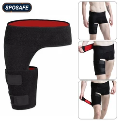 Hip Brace - Groin Support for Sciatica Pain Relief Thigh Hamstring Quadriceps Hip Arthritis - Best Compression Groin Wrap