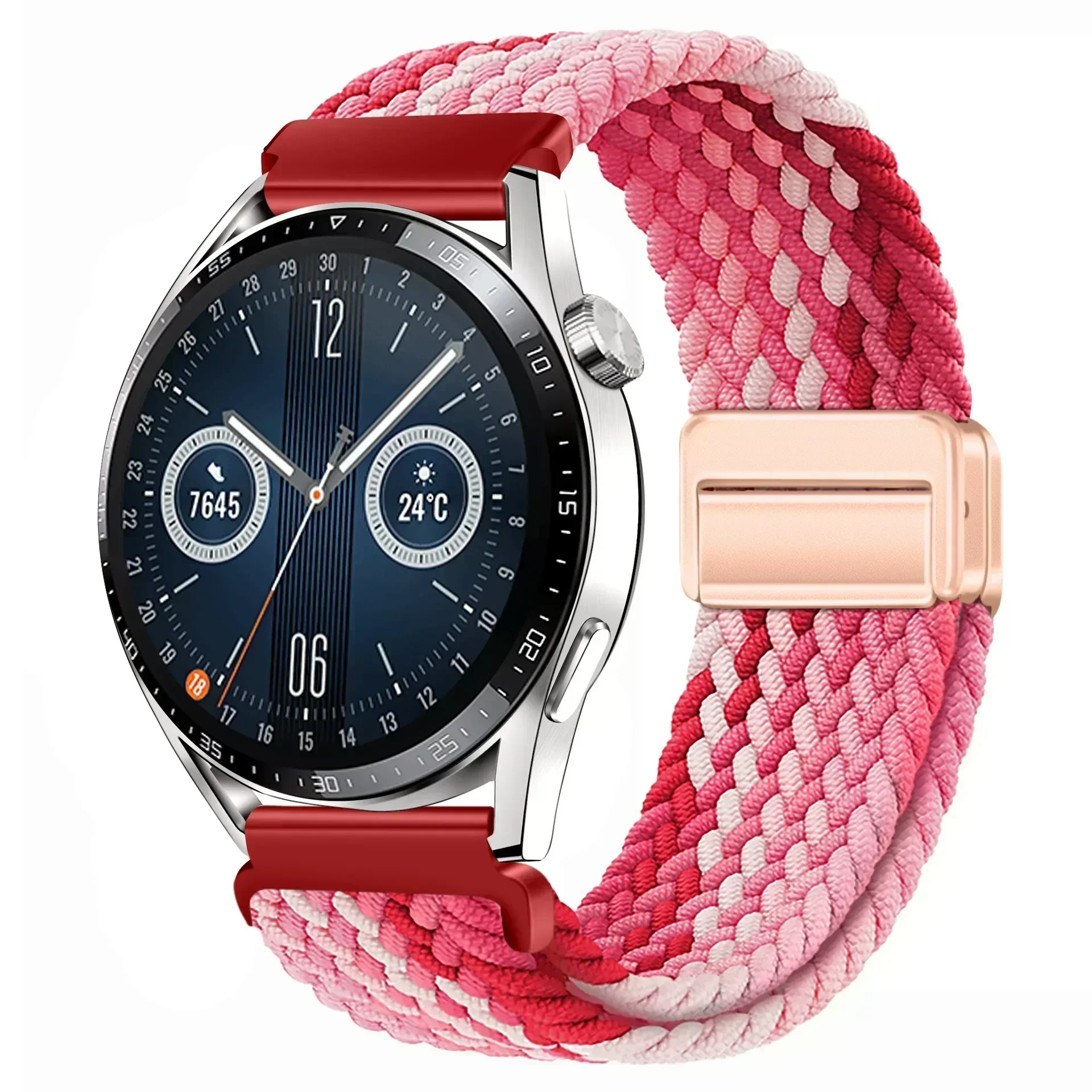 Braided Nylon Solo Loop with Magnetic Buckle - 22mm Sport Wristband Bracelet