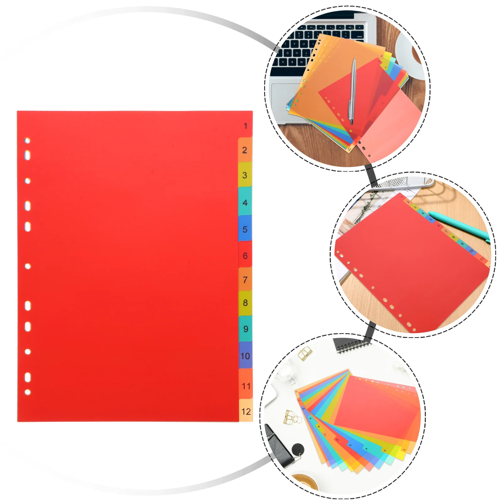 Notebook Binder Divider A4 Separated Loose Leaf Page Dividers Folder Number File Pp Book Binder Plastic Binder Tabs Book Dividers A4 Page Marker