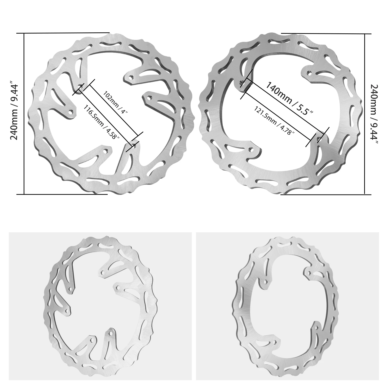240MM Motorrad Vorne Hinten Bremsscheibe Rotor Für Honda CR125 CR250 2002-2007 CRF250R CRF250X CRF450R 2004-2014 CRF450X 2005-2017 – Detail 2
