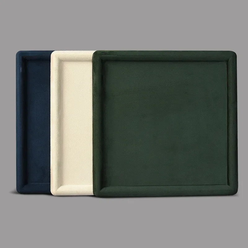 Jewelry Display Tray Cashmere Leather Rounded Corner