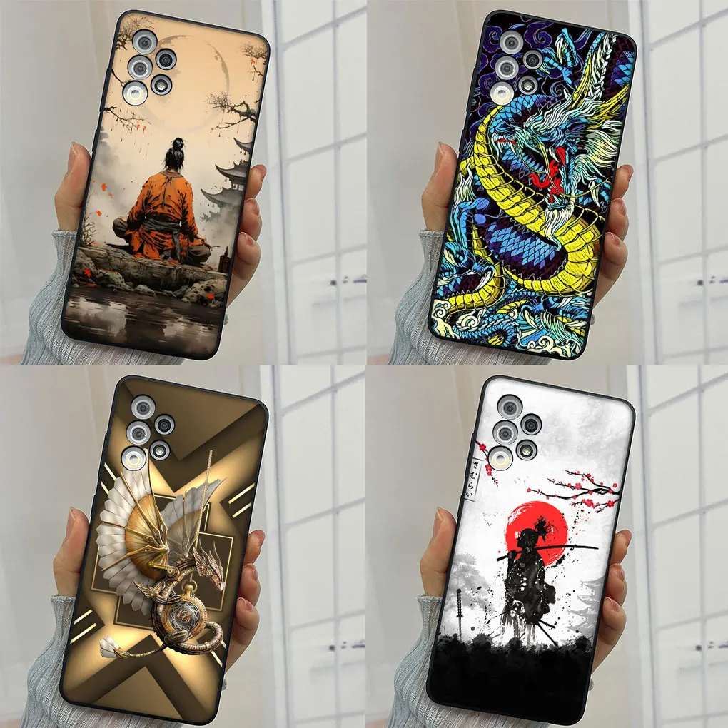 Samurai Skeleton & Dragon Phone Cover Case