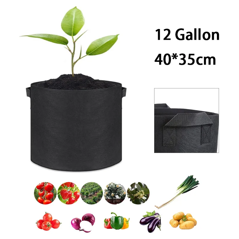 

12 галлонов, ручная утолщенная сумка для выращивания растений