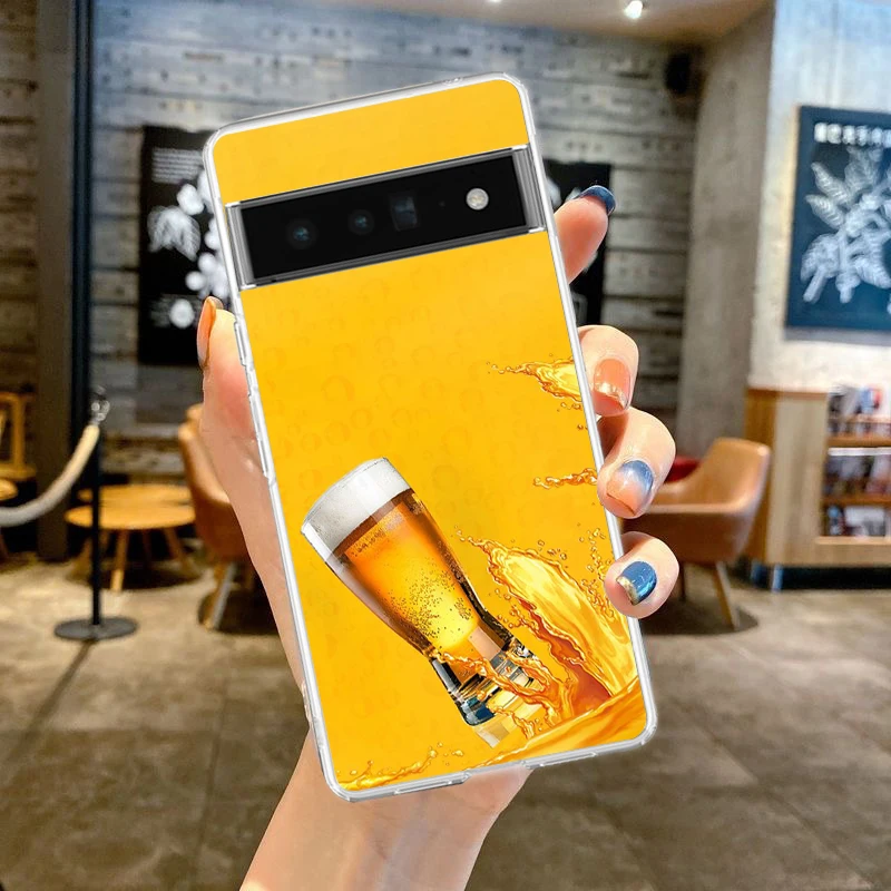 Alcohol Bubble Shockproof Silicone Phone Case - Transparent Shell
