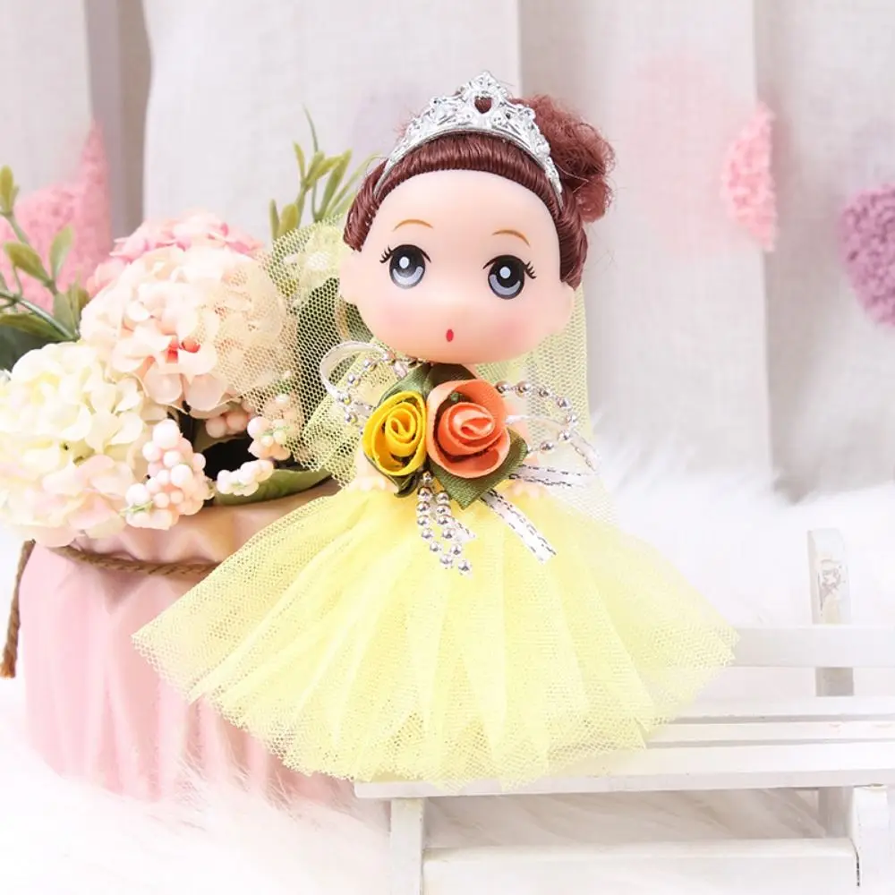 12 Cm Big Eyes Princess BJD Doll Korean Makeup Look Movable 12cm Bjd Doll DIY Sweet Wedding Dress Mini Girl Play House