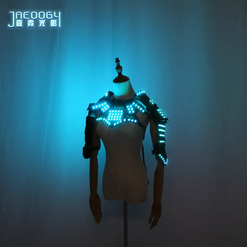 COSPLAY 형광 조끼 갑옷, LED 조명 의상, 야간 무대 쇼, 파티 소품, 할로윈 의상에 적합