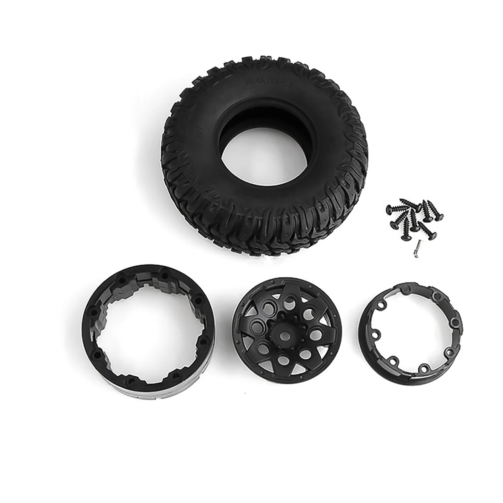 

Universal 4PCS 105mm 1/10 Monster Truck Tire Metal Wheels for 1/10 RC Crawler Trx-4 Axial SCX10 D90 CC01 RC Car Accessories