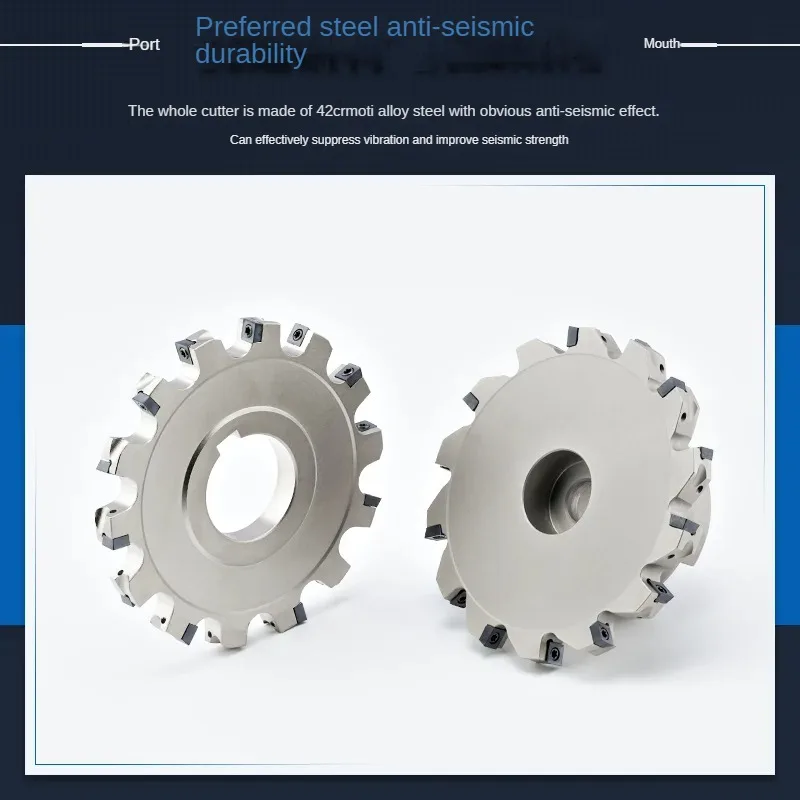 SMD sleeve type three sided milling cutter disc SMC saw blade milling cutter head CNC slotting install MPHT blade 125 160 200 router bit,slot milling cutter
