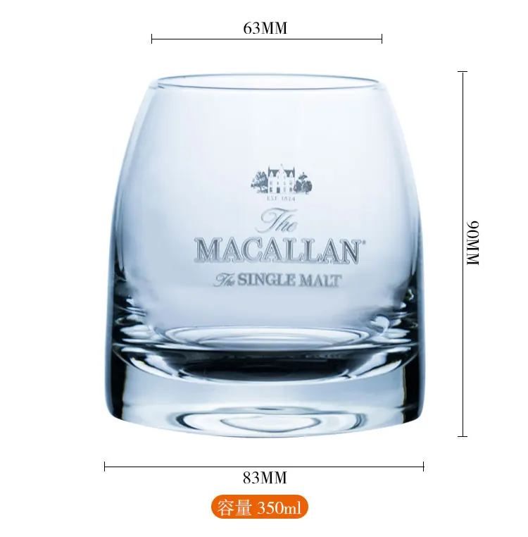 Description Picture 6 of itemChamvin Private Collection Macallan Glass Whiskey Glass Single Malt Crystal Wine Tumbler Vodka Cognac Brandy Snifter Cup