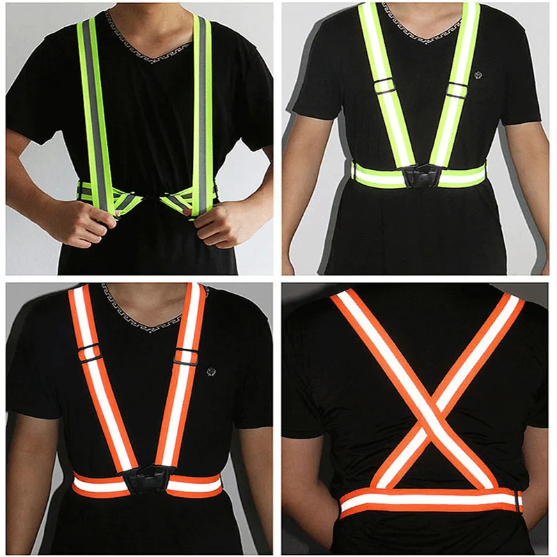AKZZ Reflective Strap for Night Running Reflective Strap Elastic Vest