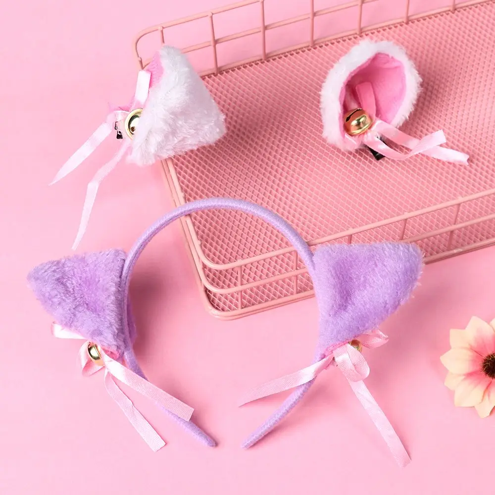 Plush Cat Ear Headband for Kids Night Party Cosplay