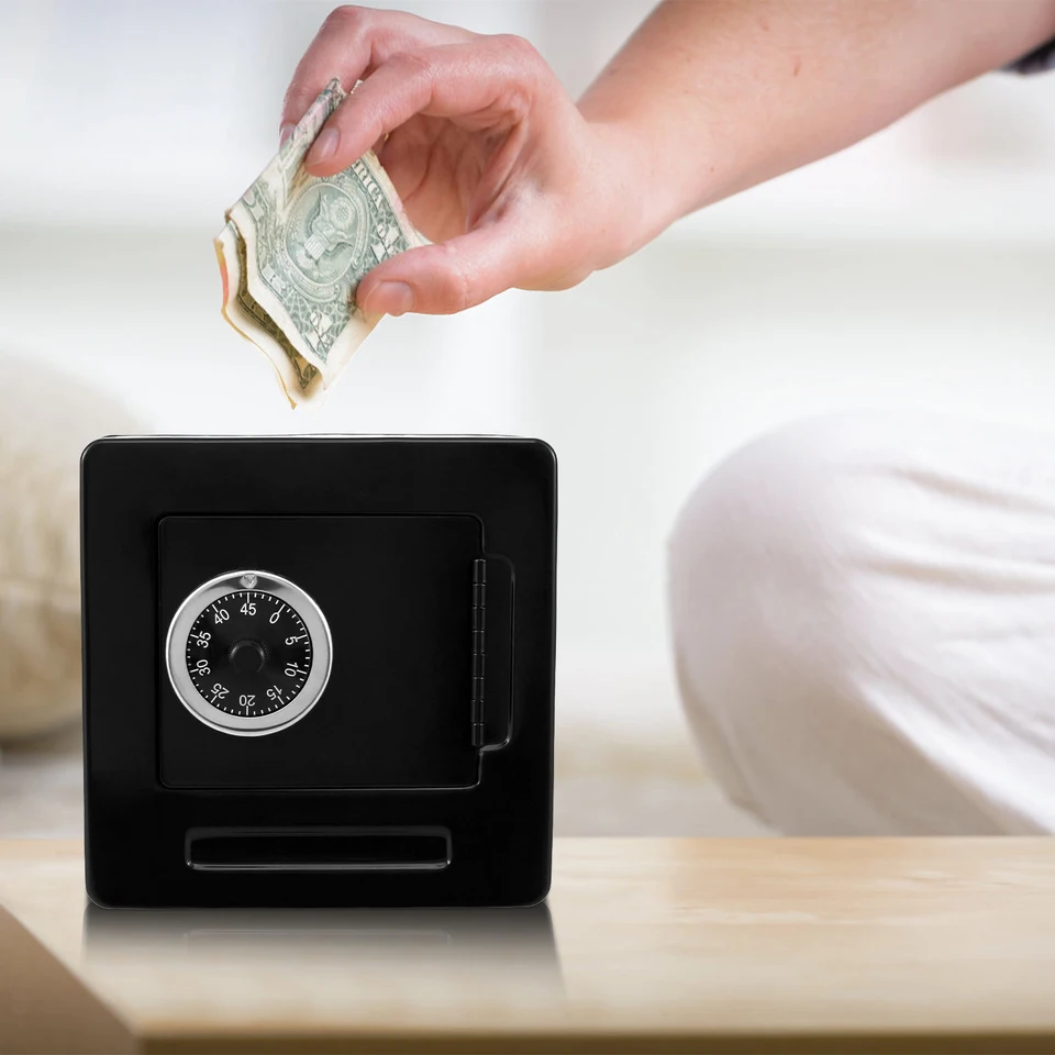 Salvadanaio Metallico Con Lucchetto - 2 Pezzi, Mini Cassaforte Per Monete E Oggetti Di Valore - Foto 5