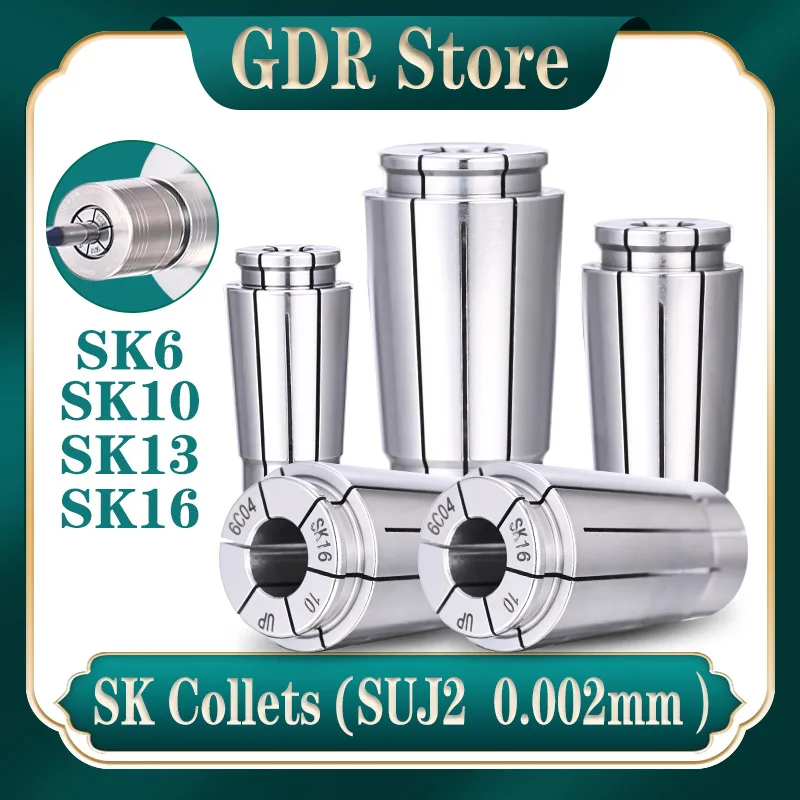 GDR Präzision 0,002 SK-Spannzange SK4 SK10 SK13 SK16 GSK10 GSK16 GSK13 Spannzangenhalter Hochpräzisions-SK-Spannzange Werkzeughalter