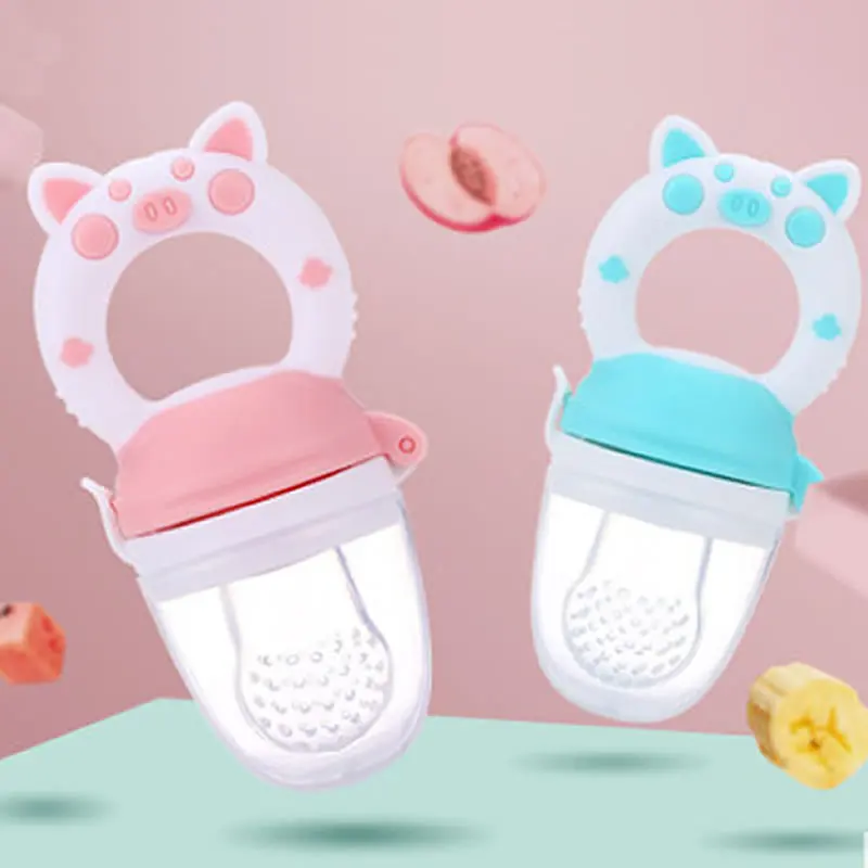 Baby Food Feeding Spoon Juice Extractor Pacifier cup Molars Baby feeding bottle Silicone Gum Fruit Vegetable Bite Eat Auxiliary 2