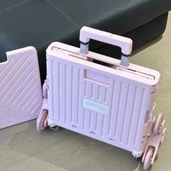Carrello piccolo da 45 litri Carrello pieghevole leggero Carrello per la spesa Porta snack, Shopping e consegna di generi alimentari portatili da campeggio mobile
