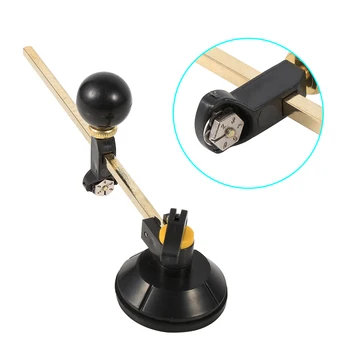Utensile da taglio rotondo professionale per taglierina per vetro con manico rotondo e taglierina circolare per vetro con regolazione della ventosa