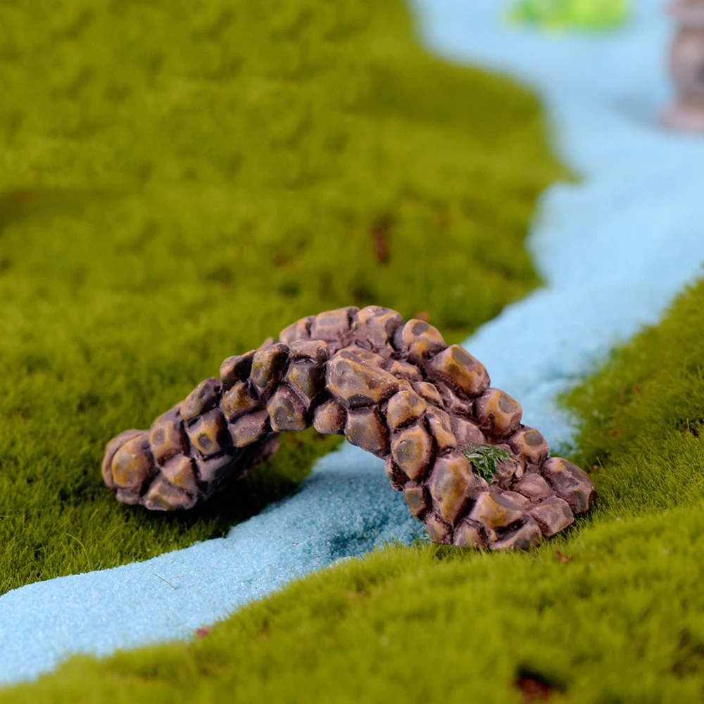 Resin House Miniatures Figurines Garden Decoration Outdoor Accessories Mini Crafts For Home garden Decor