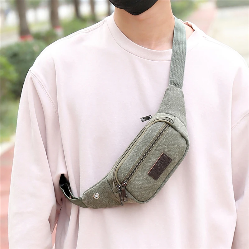 Men's and women's adjustable waist bags with zipper closure, suitable for daily necessities and holiday outings, mini wallets