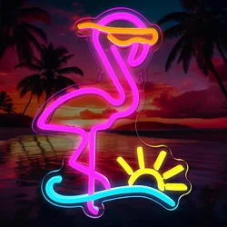 Vibrant Flamingo LED Neon Light - 30x23cm (Colorful)
