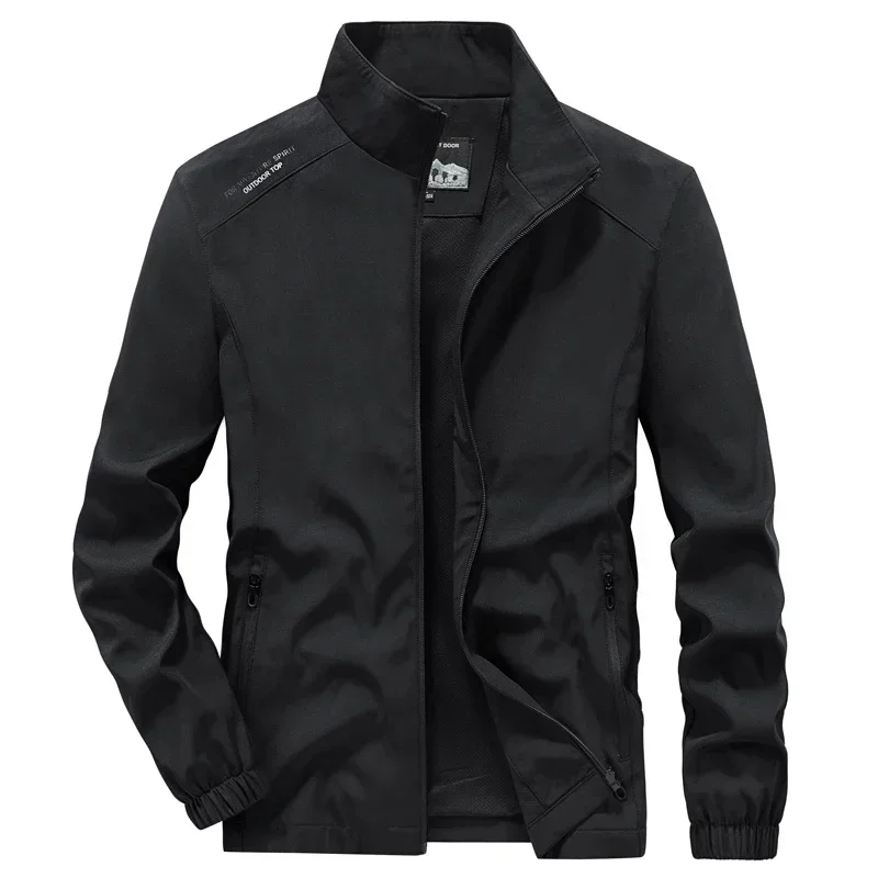 Men's Spring Autumn Lightweight Varsity Jacket Windbreaker Bomber Jacket Windproof Gym Sport Hiking Fishing Camping Coat Outwear 5