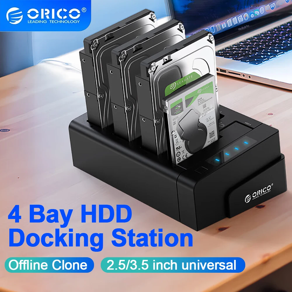 Orico Bay Hard Drive Docking Station com Clone Offline Sata para Usb 3.0 Hdd Docking Station para 2.5 3.5 Polegadas Hdd Ssd