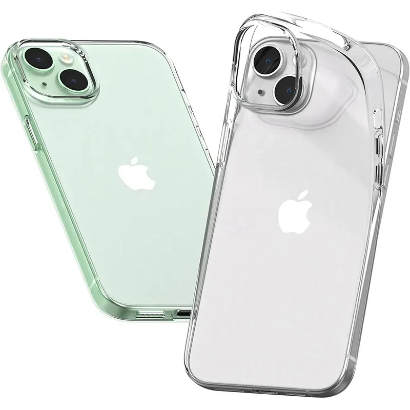 Transparente Silikon-Softhülle für iPhone 15 14 Plus 13 12 Mini 11 Pro Max, klare, ultradünne Rückseite 11 12 13 14 15 ProMax – Detail 2