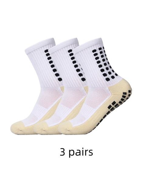 3 pairs of anti-skid classic sports socks with adhesive points, football socks 2