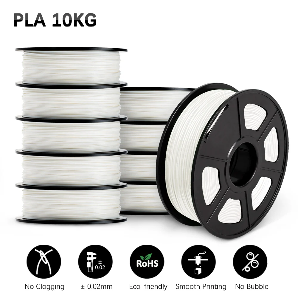 Filament PLA PETG PLA PLUS Marble WOOD SILK ABS 10KG 3D Printer Filament 1.75MM High-Modulus Material  Refills DIY Gift