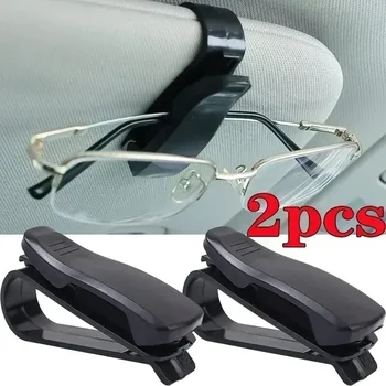 2Pcs Car Sun Visor Glasses Clip & Card Holder 1