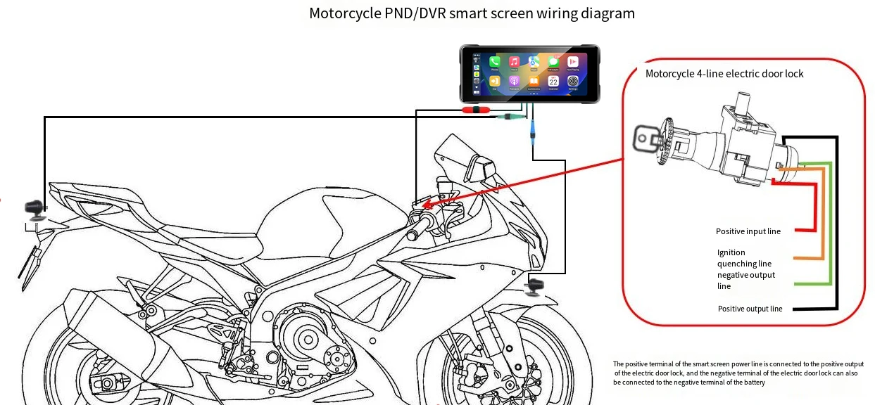 JMCQ 6,86'' Motorrad DVR GPS Navigation Drahtlose Carplay Android Auto Dash Cam IP67 Wasserdicht Dual Bluetooth Moto Monitor