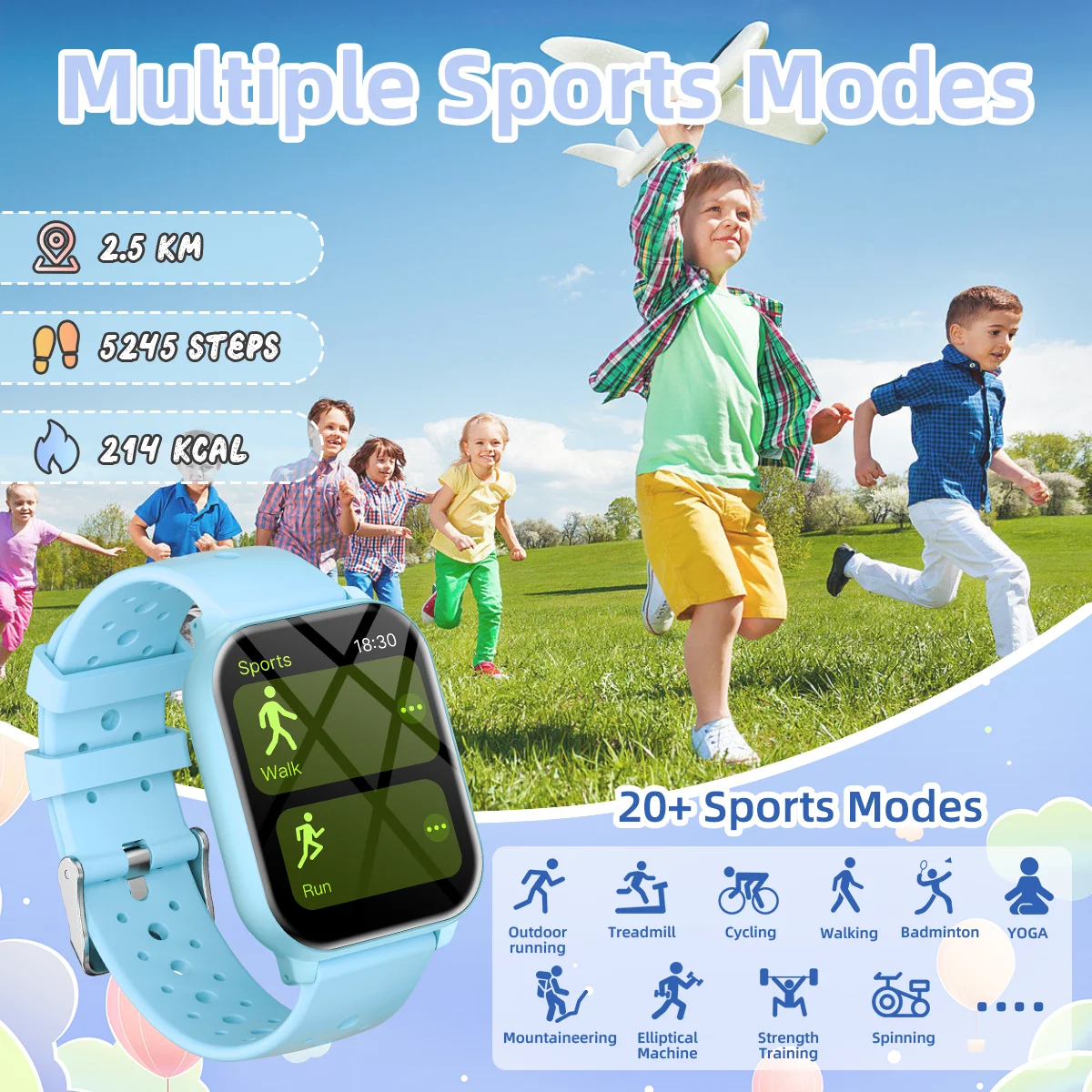 2026 New Kids Smart Watch For Kids Games Sleep Monitor Flashlight Alarm Clock Boy Girl Gift Children Partner Smartwatch 4