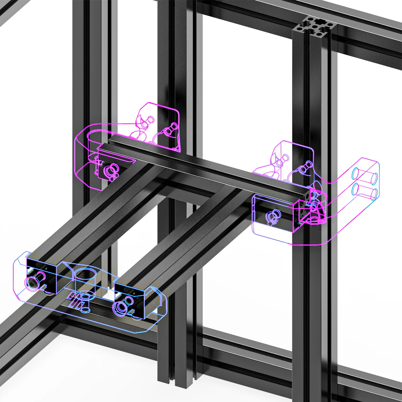 Alumínio Extrusão Perfil Kit Frame Impressora 3d Quadro de Liga Bracket Tapping Perfuração Atualização 1515 Voron 01 02 6063 - Imagem 4