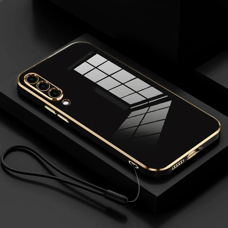 Luxury Plating Lanyard Silicone Case for Samsung Galaxy - Premium Back Cover