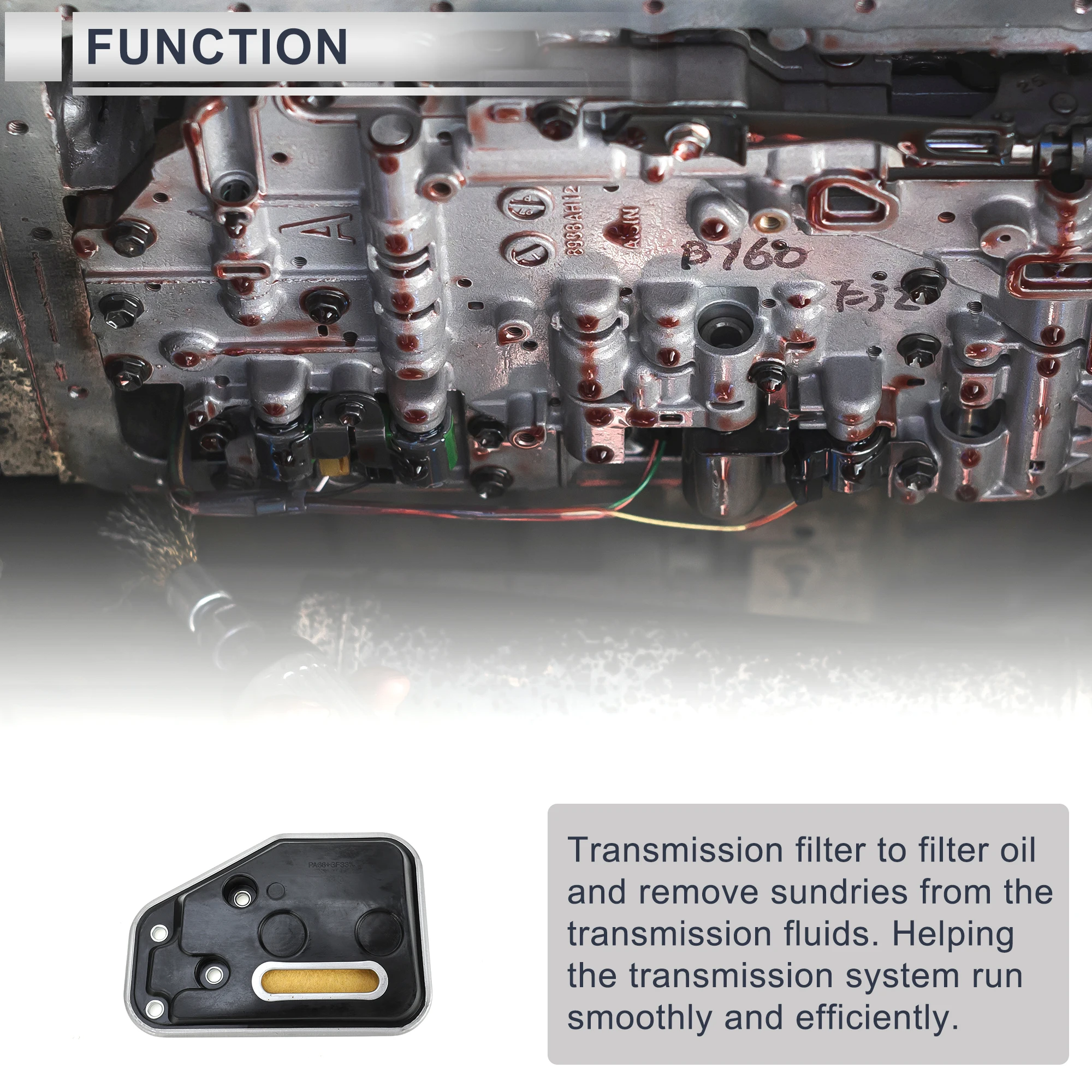 UXCELL Engine Transmission Filter for Mitsubishi Galant 1992-1998 Durable Automatic Transmission Oil Filter No.MD737840