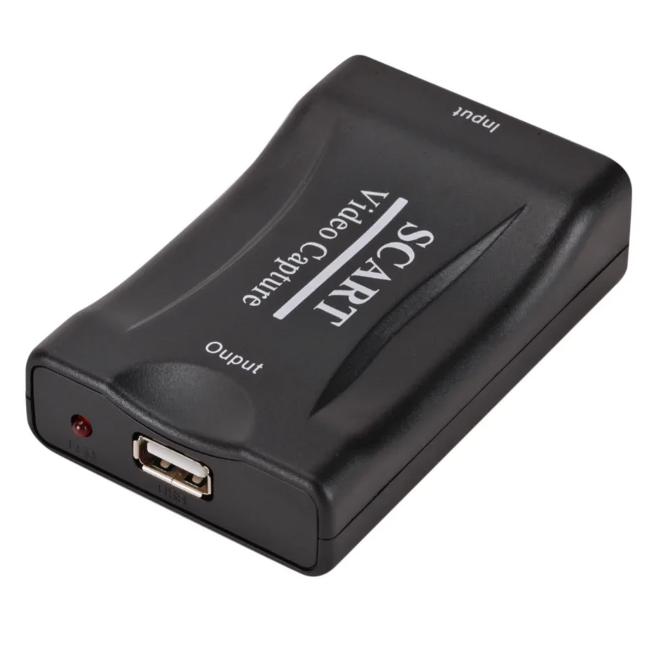 PzzPS-Cartão de captura de vídeo para casa e escritório, Plug and Play, USB 2.0, 1080P, Scart, jogos, caixa de gravação, streaming ao vivo, gravação