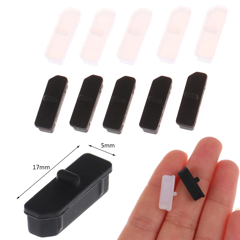 10-Piece Dust Plug Set for Display Port Connectors - Protective Rubber Covers for Computers