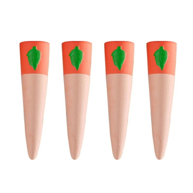 

4pieces Lovely Carrot Self Watering Plant Watering Lamps Self Watering Globes Watering Device for Yard Plant