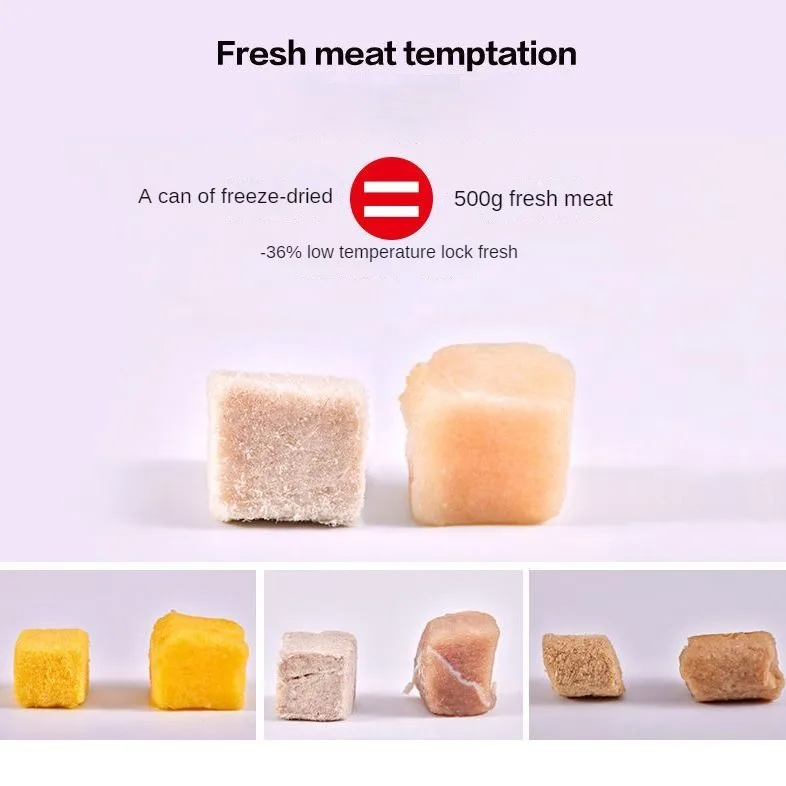 Pet freeze-dried snacks Chicken duck raw bone meat Dog Cat training rewards Mixed freeze-drying Pet Snacks Pet Accessories - Image 2