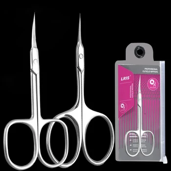 Forbici professionali per manicure russe Ricrescita delle cuticole Taglio Punta curva Unghie Pedicure Toelettatura Rimozione della pelle morta in acciaio inossidabile 1