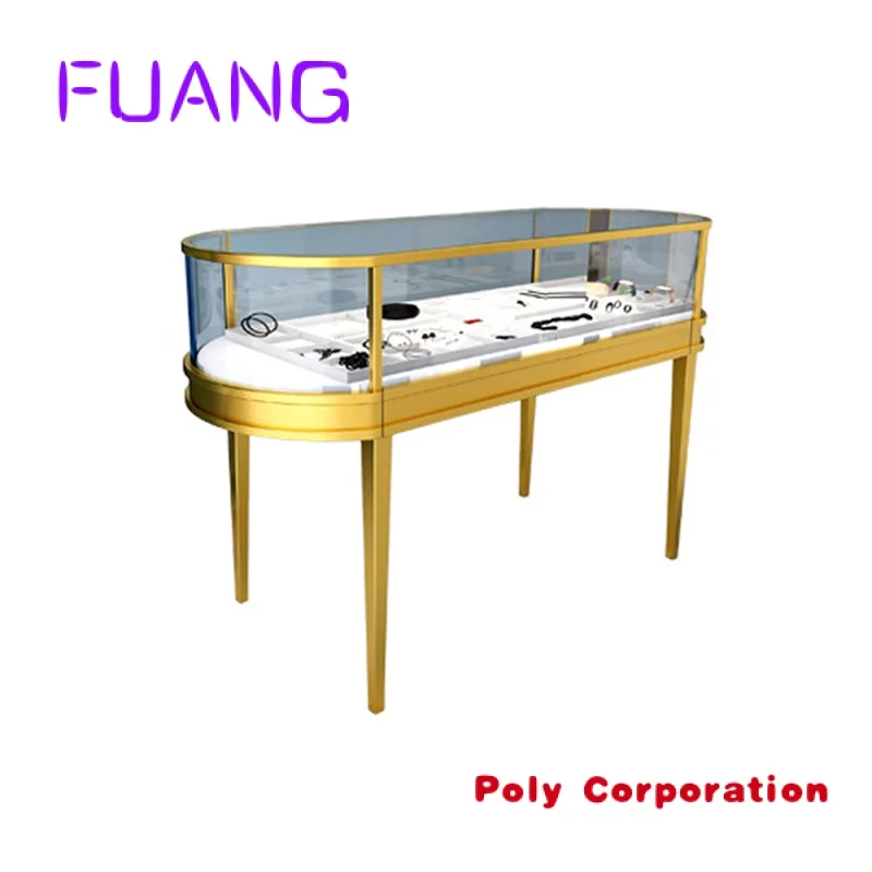 Custom  Custom Glass Display Cabinet Jewelry Retail Store Furniture Jewelry Display Case Manufacturers Jewellery Display Showcas