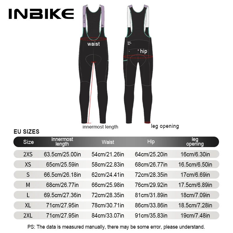 INBIKE Winter Cycling Bib Pants for Women Windproof Fleece Biking Clothing Gel Padded Road Bicycle MTB cycling pants cycling bib pants