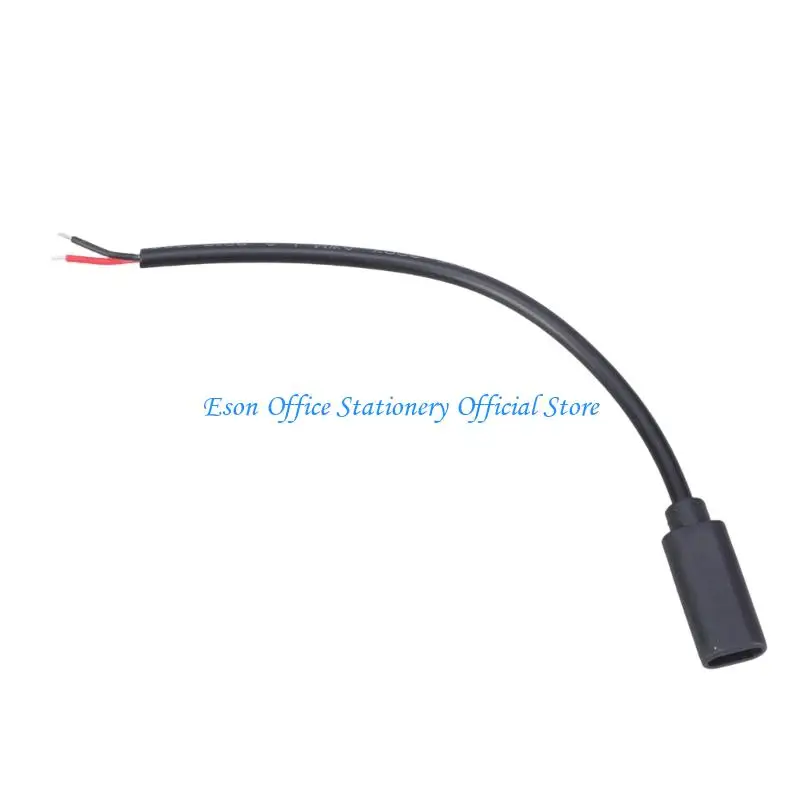 G8DC 15cm/100cm 피그테일 USB C 장비용 2선 연장 전원 케이블 유형-C 암-2핀 베어 와이어 오픈 엔드 커넥터