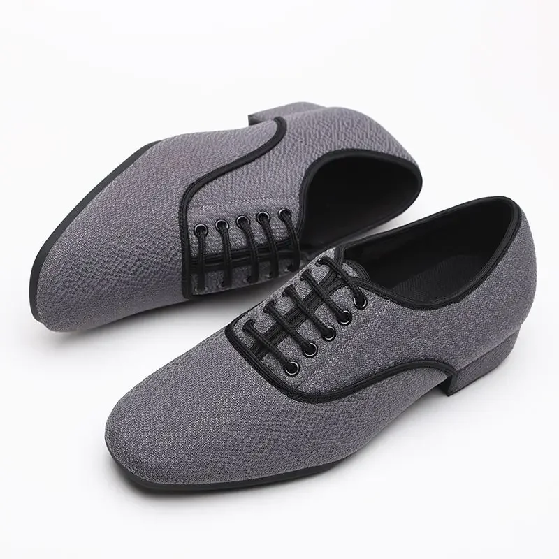 Latin Dance Shoes Soft Modern Dancing Shoes For Men Ballroom Dancing Social Dance Shoes Sneakers Square Canvas Shoes 5
